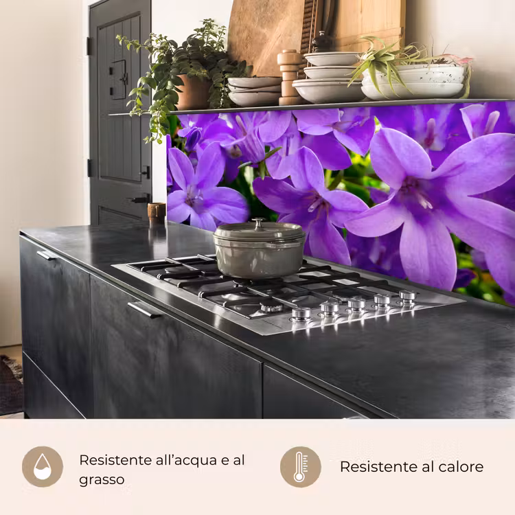 Schienale cucina - Fiori - Viola - Natura — 5