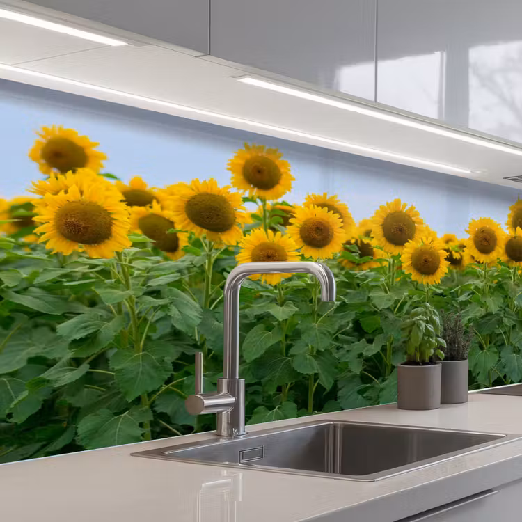 Schienale cucina - Girasoli - Giallo - Natura — 2