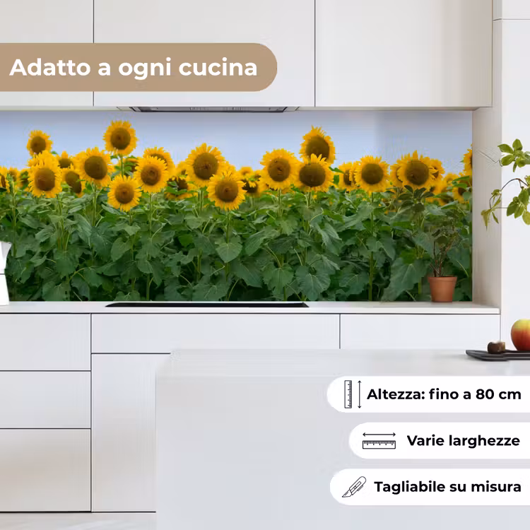 Schienale cucina - Girasoli - Giallo - Natura — 7