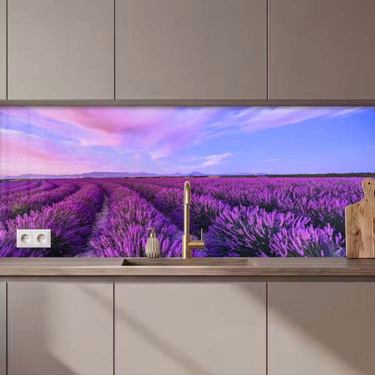 Schienale cucina - Lavanda - Viola - Fiori - Natura — 1