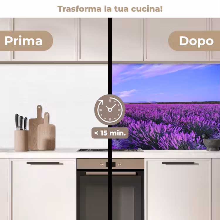 Schienale cucina - Lavanda - Viola - Fiori - Natura — 3