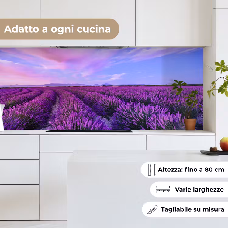 Schienale cucina - Lavanda - Viola - Fiori - Natura — 7