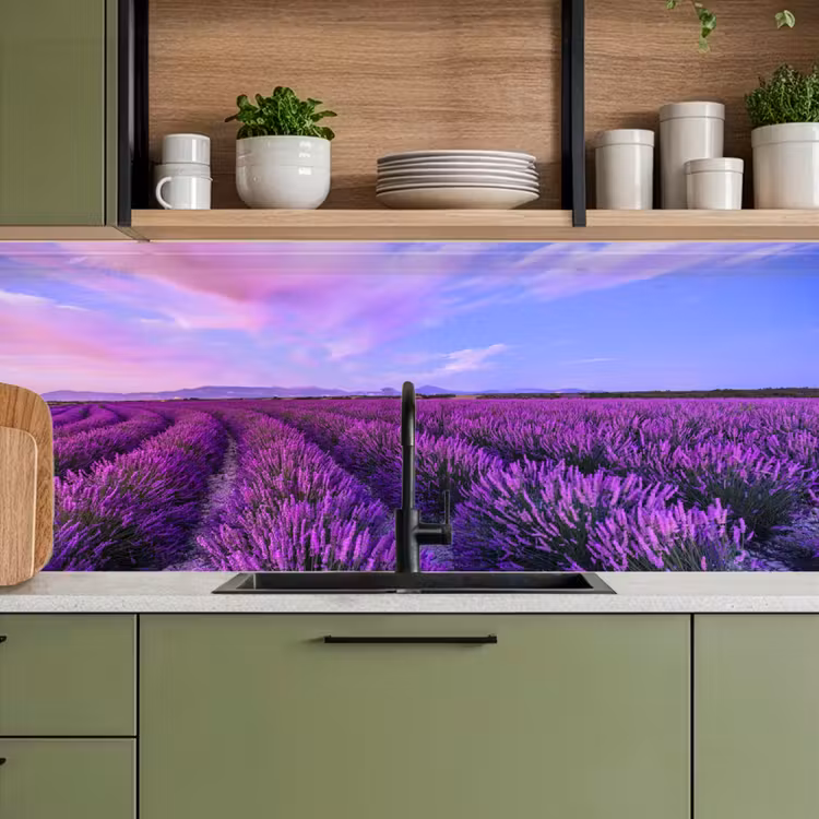Schienale cucina - Lavanda - Viola - Fiori - Natura — 8