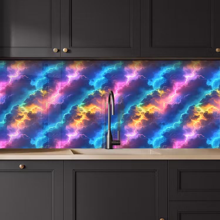 Schienale cucina - Tempesta - Fulmine - Arcobaleno — 6