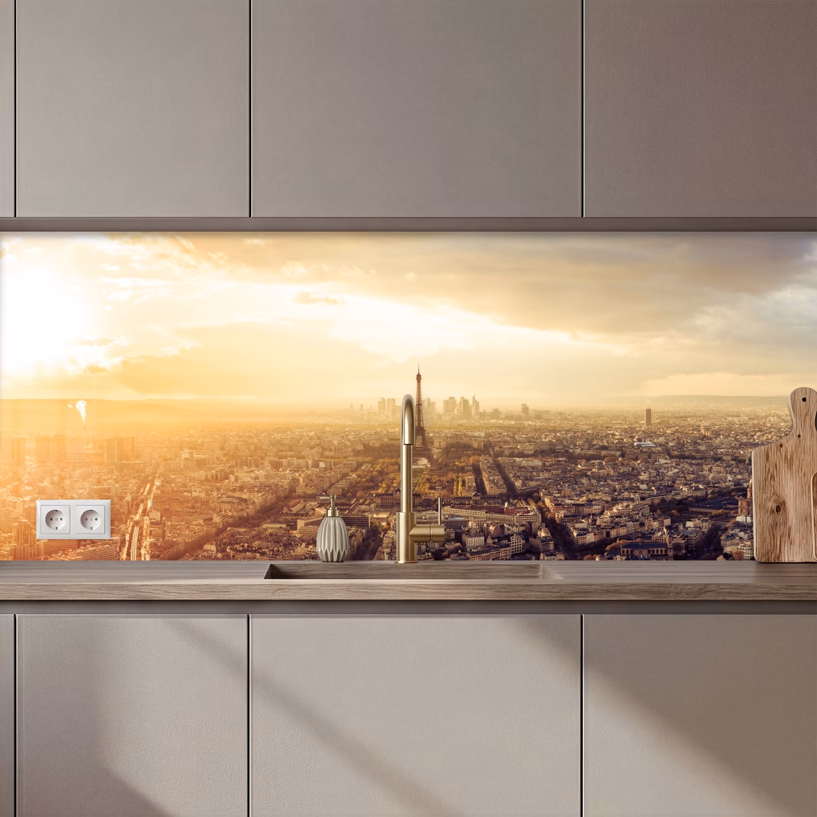 Schienale cucina - Parigi - Skyline - Tramonto - Città — 1
