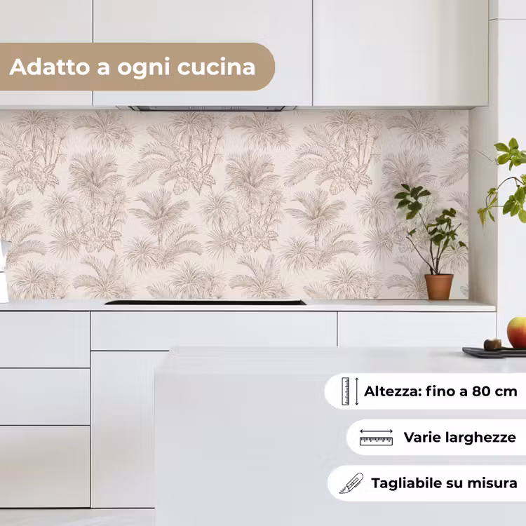 Schienale cucina - Fiori - Beige - Piante - Vintage — 7