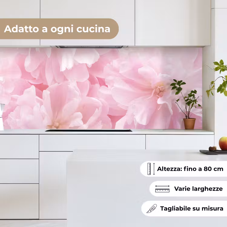 Schienale cucina - Fiori - Rosa - Peonia — 7