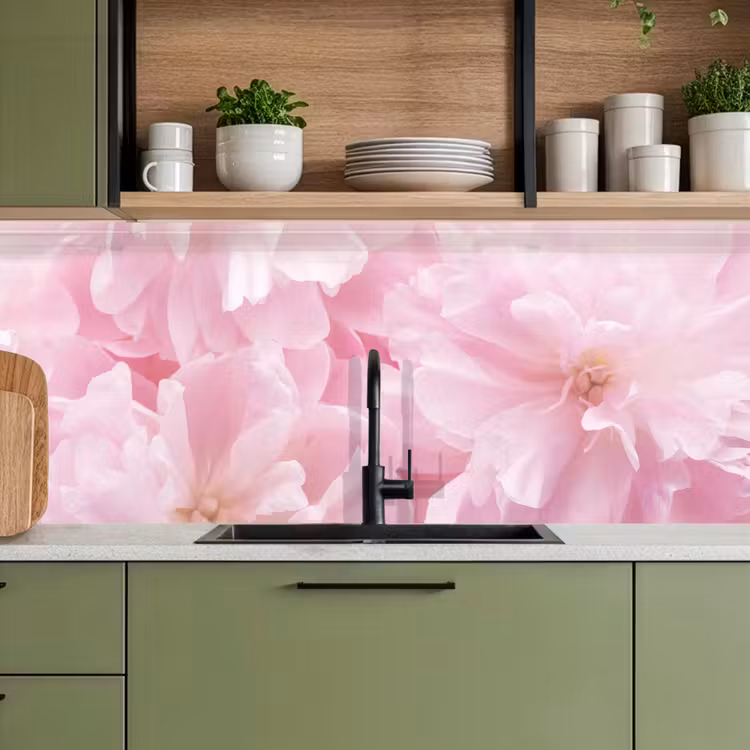 Schienale cucina - Fiori - Rosa - Peonia — 8