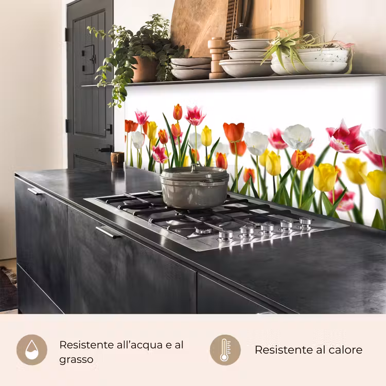 Schienale cucina - Fiori - Tulipani - Colorati — 5