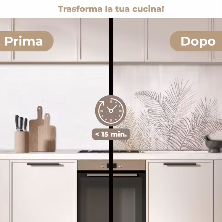 Schienale cucina - Foglie - Beige - Botanico - Vintage — 3