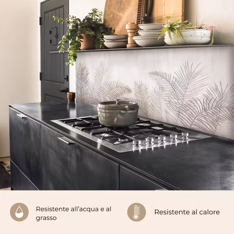 Schienale cucina - Foglie - Beige - Botanico - Vintage — 5