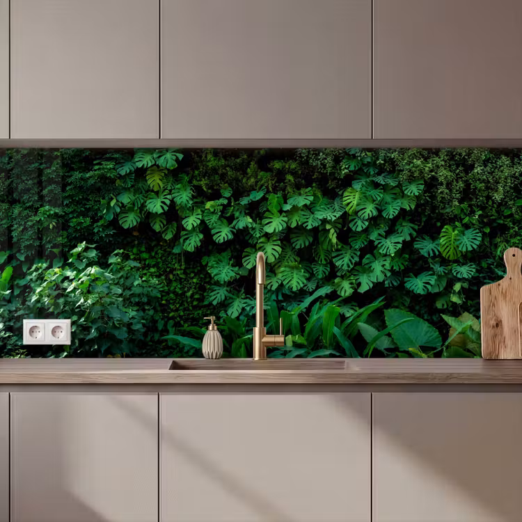 Schienale cucina - Natura - Foresta - Verde - Monstera — 1