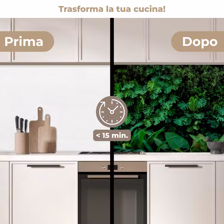 Schienale cucina - Natura - Foresta - Verde - Monstera — 3