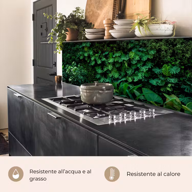 Schienale cucina - Natura - Foresta - Verde - Monstera — 5