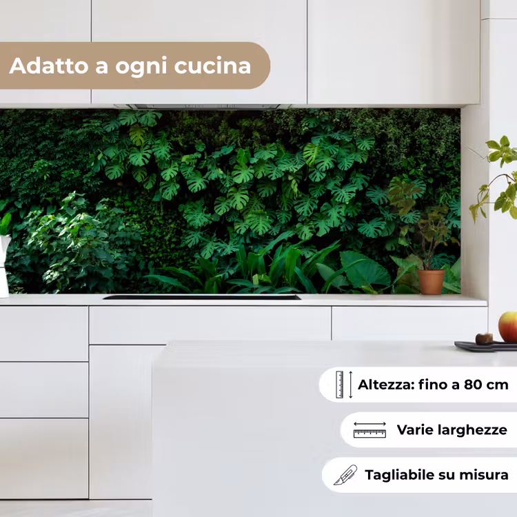Schienale cucina - Natura - Foresta - Verde - Monstera — 7