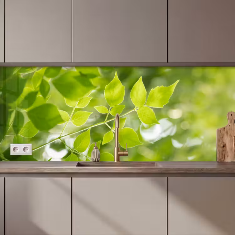 Schienale cucina - Natura - Primavera - Verde - Foglie — 1