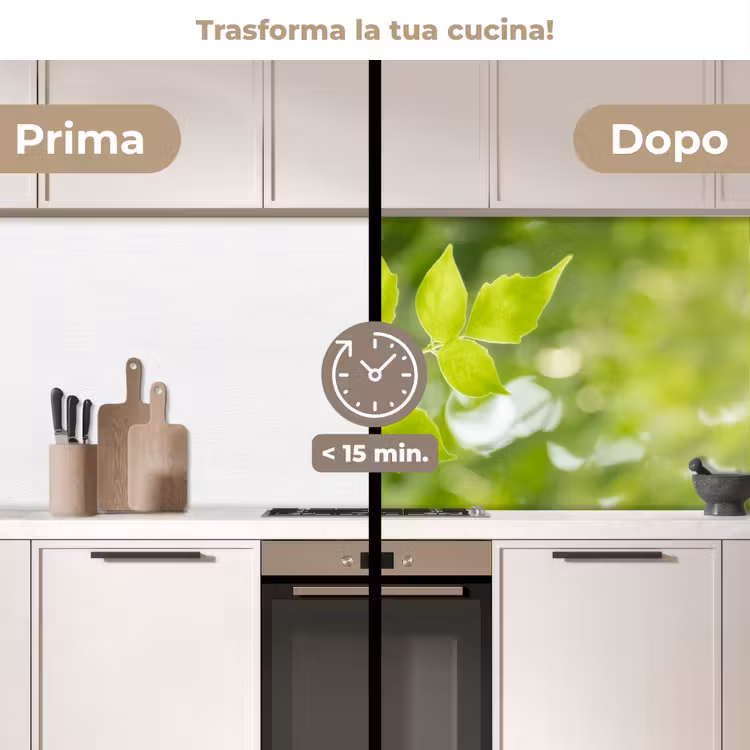 Schienale cucina - Natura - Primavera - Verde - Foglie — 3