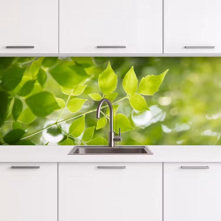 Schienale cucina - Natura - Primavera - Verde - Foglie — 4
