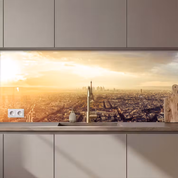 Schienale cucina - Parigi - Skyline - Tramonto - Città — 1