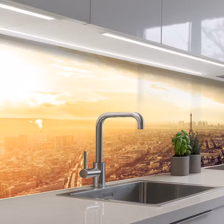 Schienale cucina - Parigi - Skyline - Tramonto - Città — 2