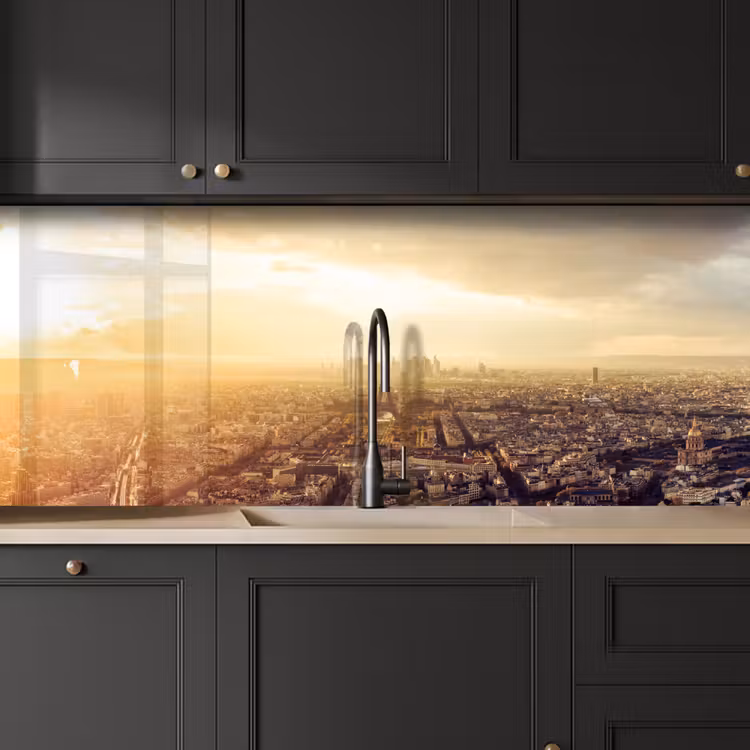 Schienale cucina - Parigi - Skyline - Tramonto - Città — 6