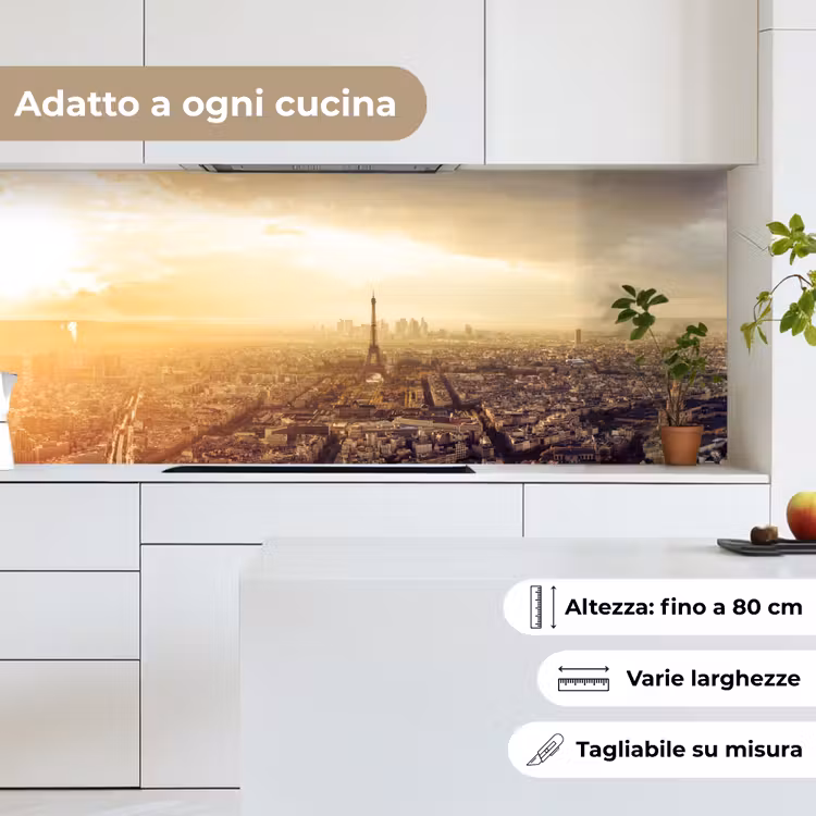 Schienale cucina - Parigi - Skyline - Tramonto - Città — 7
