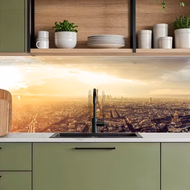 Schienale cucina - Parigi - Skyline - Tramonto - Città — 8
