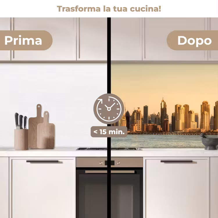 Schienale cucina - Skyline - Canale - Grattacieli — 3