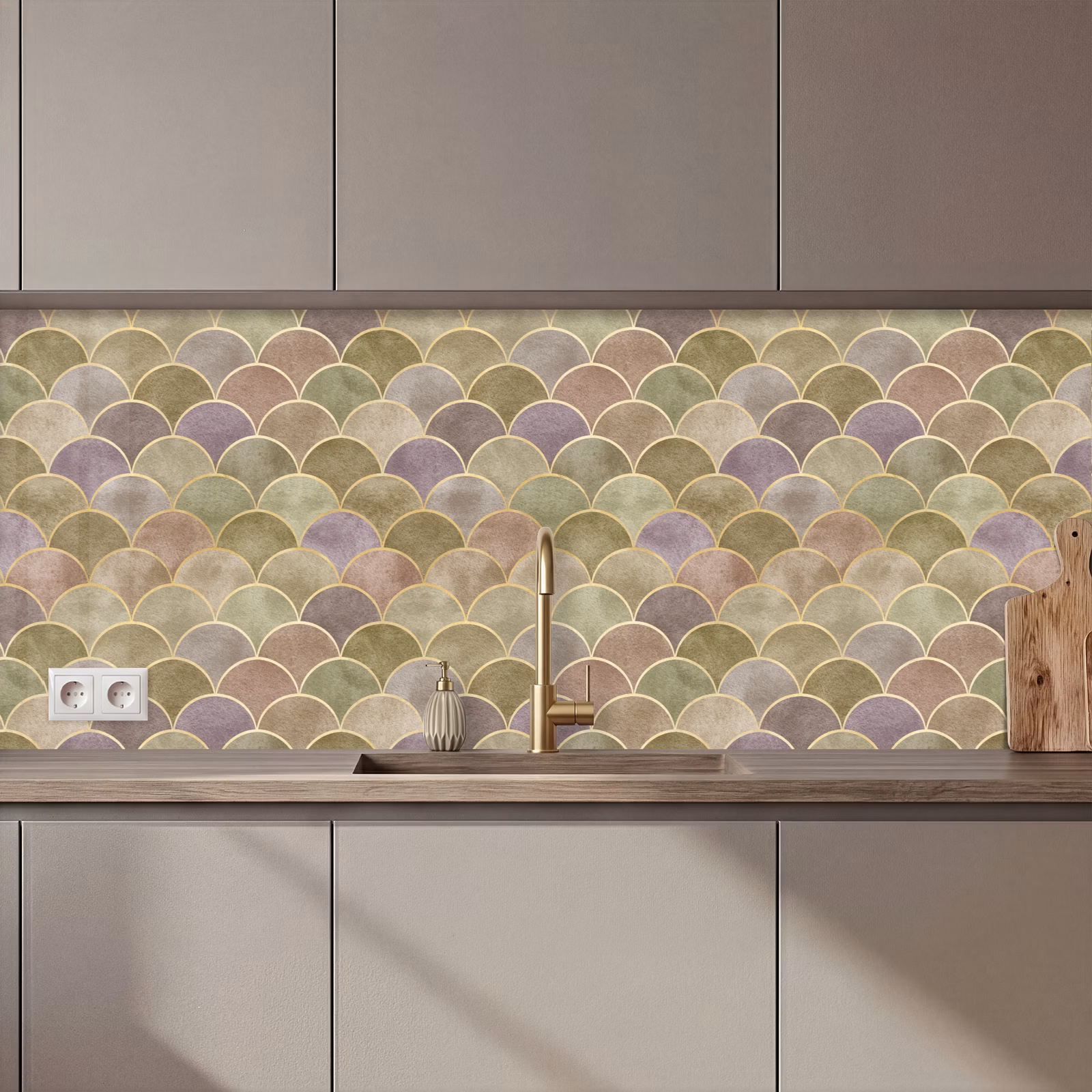 Schienale cucina - Morbido - Oro - Colorato — 1