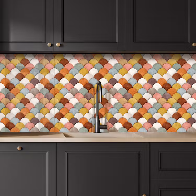 Schienale cucina - Arcobaleno - Scale - Toni della terra — 6