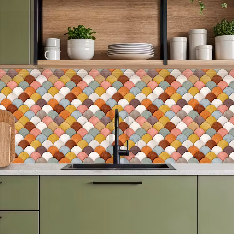 Schienale cucina - Arcobaleno - Scale - Toni della terra — 8