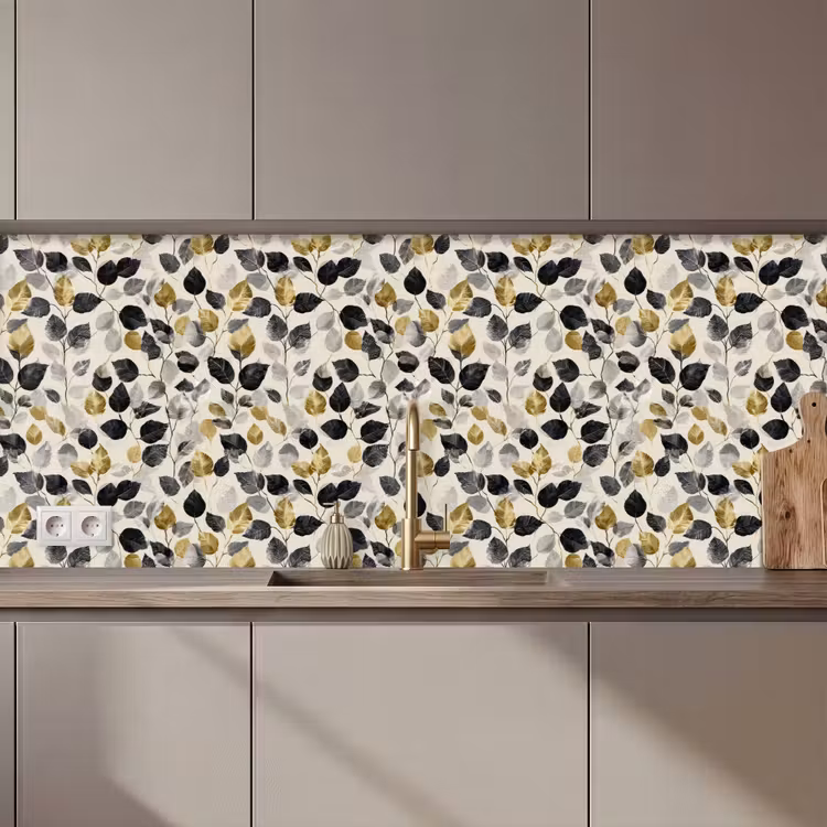 Schienale cucina - Botanico - Oro - Nero — 1