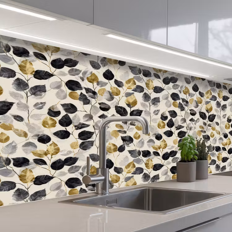 Schienale cucina - Botanico - Oro - Nero — 2