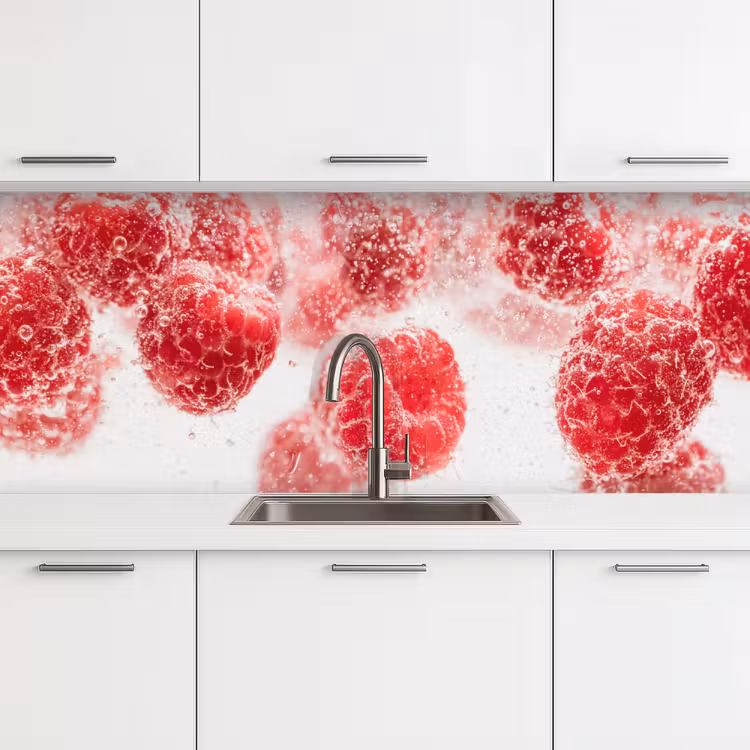 Schienale cucina - Frutta - Acqua - Bolle - Rosso — 4