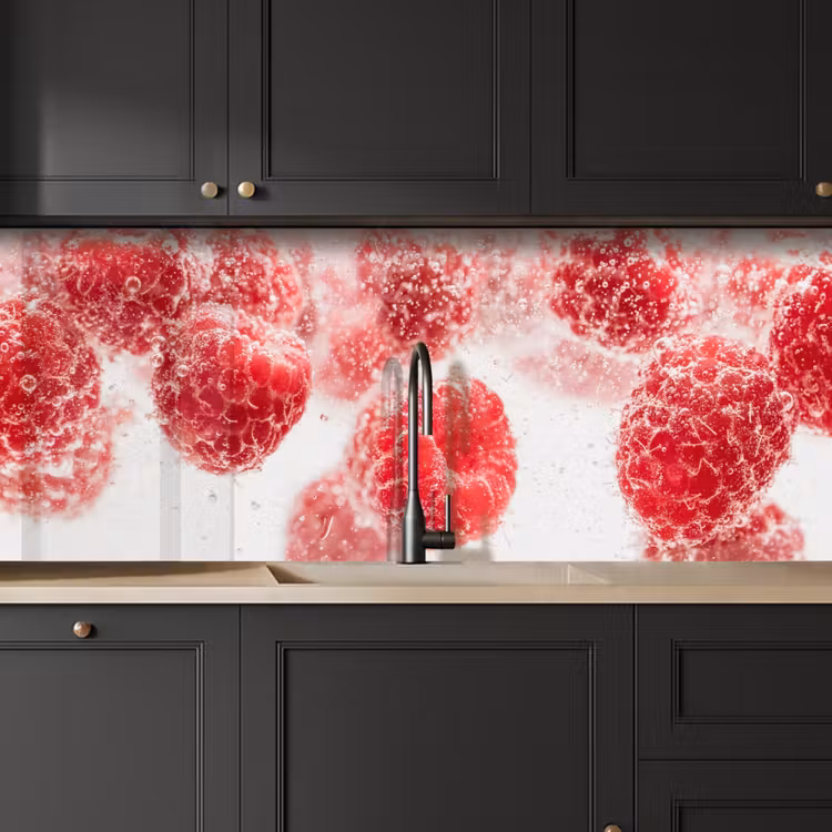 Schienale cucina - Frutta - Acqua - Bolle - Rosso — 6