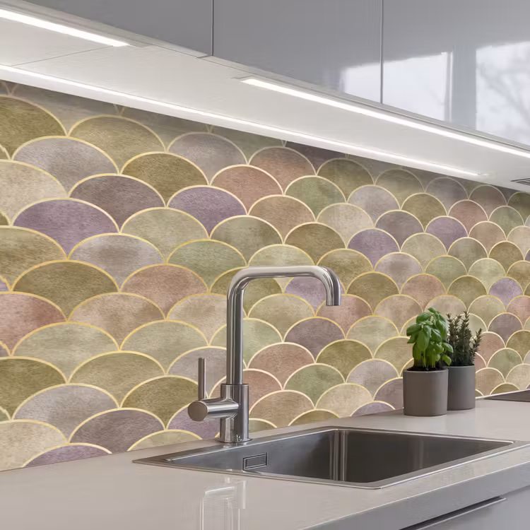Schienale cucina - Morbido - Oro - Colorato — 2