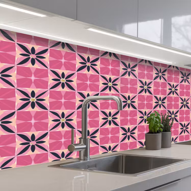 Schienale cucina - Motivo - Motivo floreale - Multicolore — 2