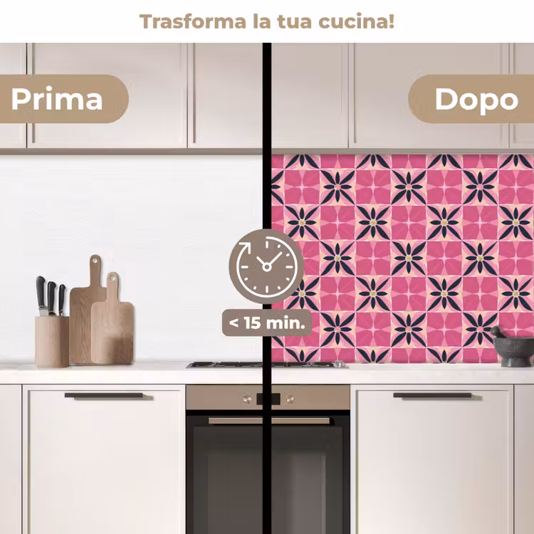 Schienale cucina - Motivo - Motivo floreale - Multicolore — 3