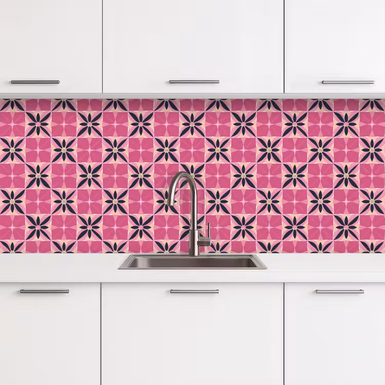 Schienale cucina - Motivo - Motivo floreale - Multicolore — 4