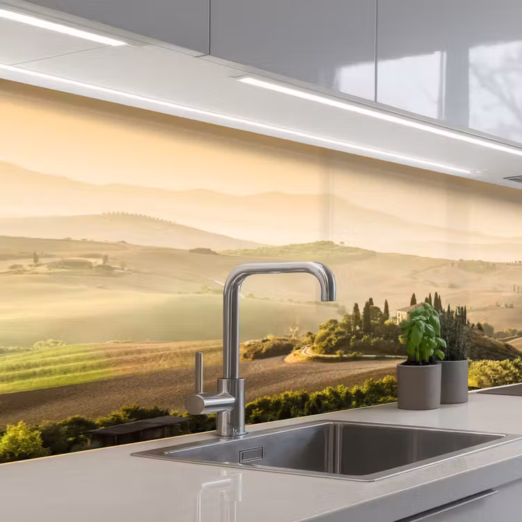 Schienale cucina - Paesaggio - Toscana - Luce del mattino — 2