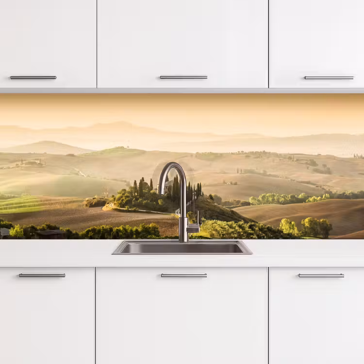 Schienale cucina - Paesaggio - Toscana - Luce del mattino — 4