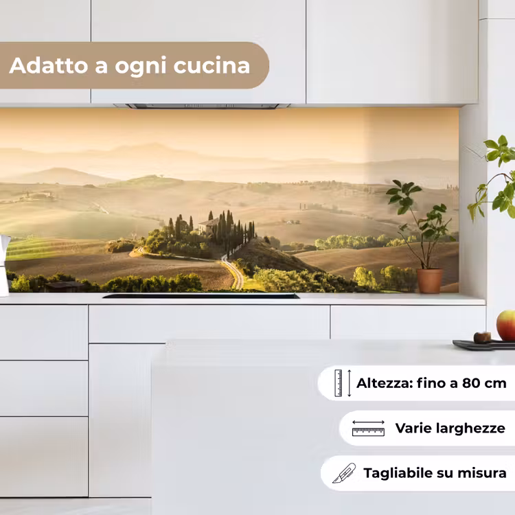 Schienale cucina - Paesaggio - Toscana - Luce del mattino — 7