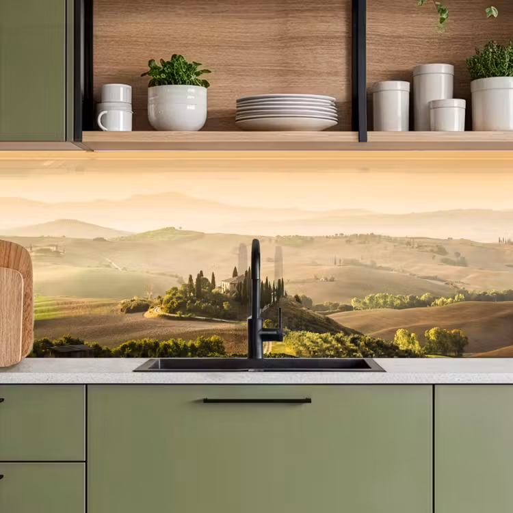 Schienale cucina - Paesaggio - Toscana - Luce del mattino — 8