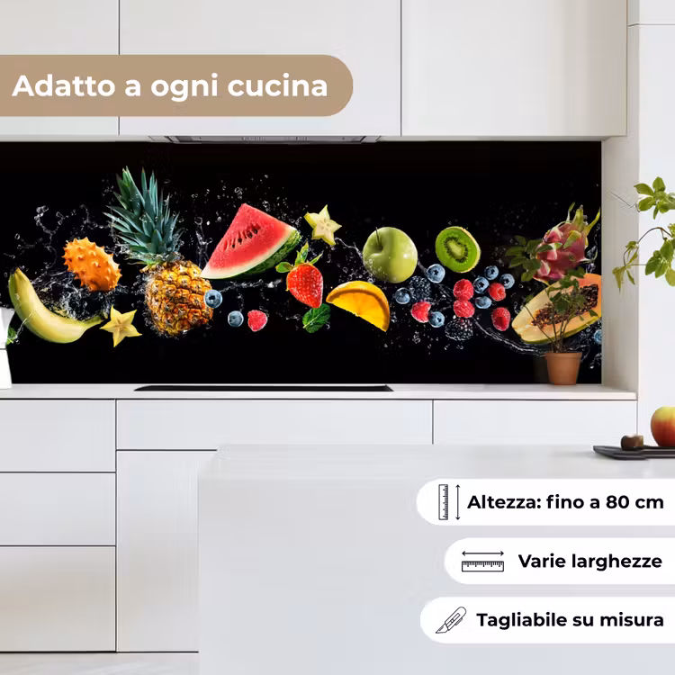 Schienale cucina - Splash - Frutta - Nero — 7