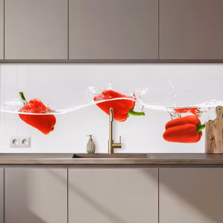 Schienale cucina - Splash - Vegetale - Rosso — 1