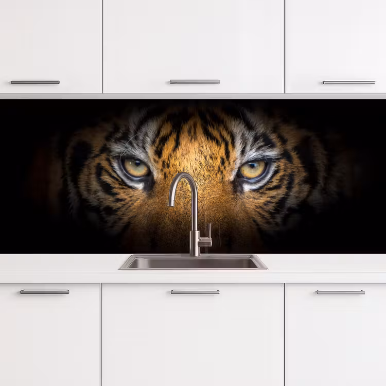 Schienale cucina - Tigre - Nero - Animale — 4
