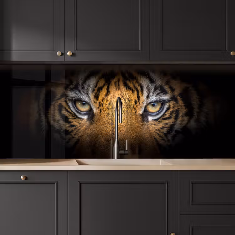 Schienale cucina - Tigre - Nero - Animale — 6
