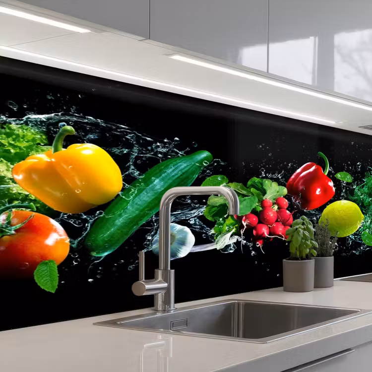 Schienale cucina - Vegetale - Splash - Nero — 2