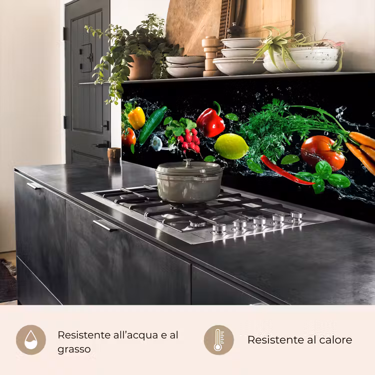 Schienale cucina - Vegetale - Splash - Nero — 5
