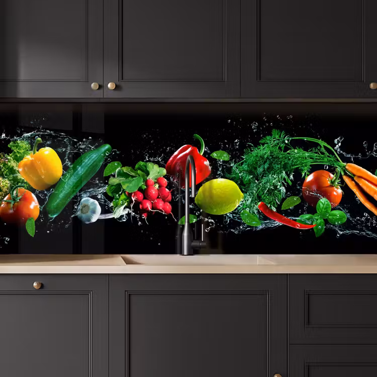 Schienale cucina - Vegetale - Splash - Nero — 6